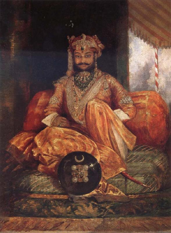 George Landseer His Highness Maharaja Tukoji II of Indore France oil painting art